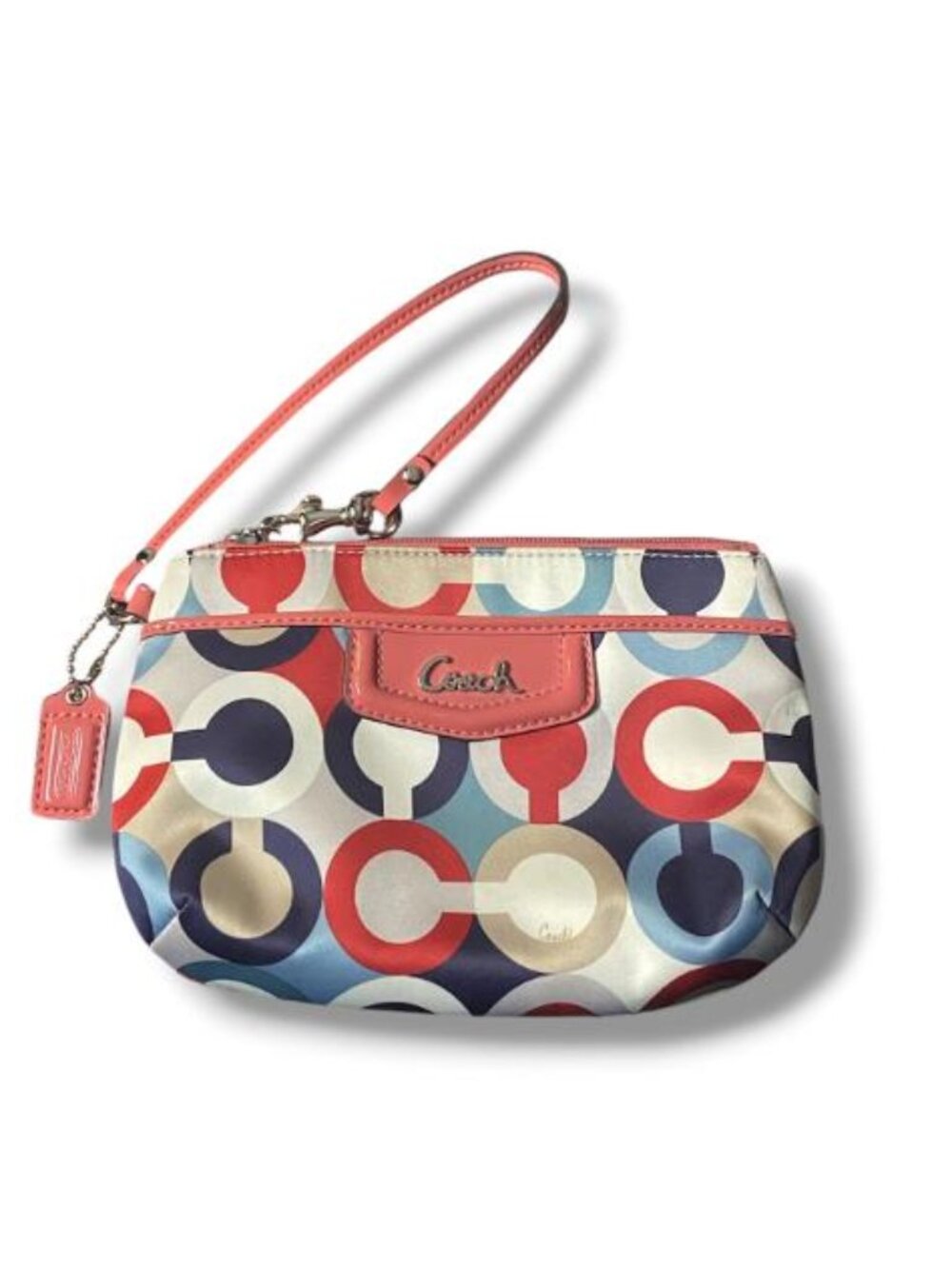 VINTAGE - Coach Ashley Dotted Op Art Signature WRISTLET Bag W HANGTAG
